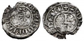 The Crown of Aragon. Sancho I of Mallorca (1311-1324). Malla. Mallorca. (Cru-552). (Cru C.G-2517a). Ve. 0,35 g. Planchet break. Very rare. Almost VF. ...