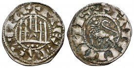 Kingdom of Castille and Leon. Fernando IV (1295-1312). Pepion. (Abm-328). (Bautista-459). Ve. 0,98 g. Three pellets below the castle. VF. Est...25,00....