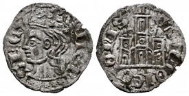 Kingdom of Castille and Leon. Alfonso XI (1312-1350). Cornado. León. (Abm-338.1). (Bautista-475.1). Ve. 0,58 g. With L and star above the castle´s tow...