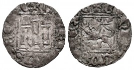 Kingdom of Castille and Leon. Enrique II (1368-1379). Noven. Zamora. (Bautista-676.2). Ve. 0,66 g. CA below the castle and C before the lion's paw. VF...
