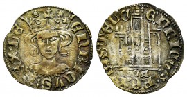 Kingdom of Castille and Leon. Enrique II (1368-1379). Cornado. Zamora. (Bautista-Unlisted). (Abm-Unlisted). Anv.: ENRICVS : REX : LE. Dos flores sobre...