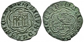 Kingdom of Castille and Leon. Enrique III (1390-1406). Blanca. Coruña. (Bautista-766). Anv.: ✿ ENRICVS ⁑ DEI ⁑ GRACIA ⁑ RE. Rev.: ✱ ENRICVS ⁑ DEI ⁑ GR...