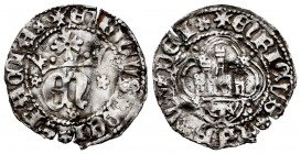 Kingdom of Castille and Leon. Enrique IV (1454-1474). 1/2 real. Toledo. (Bautista-916.1). (Abm-702.3). Anv.: + ENRICVS ✱DEI ✱GRACIA ✱. Rev.: + ENRICVS...