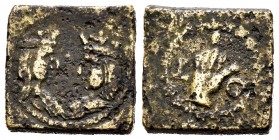 Catholic Kings (1474-1504). Weight for 1 Castellano or 1/2 Excelente. (Withers & Withers-30-31 Pag 60). Anv.: Crowned and facing busts of monarchs. Re...