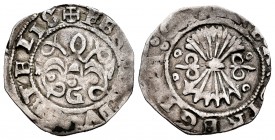 Catholic Kings (1474-1504). 1/2 real. Granada. (Cal-227). Ag. 1,64 g. Mintmark Latin G. Almost VF. Est...35,00. 


SPANISH DESCRIPTION: Fernando e ...
