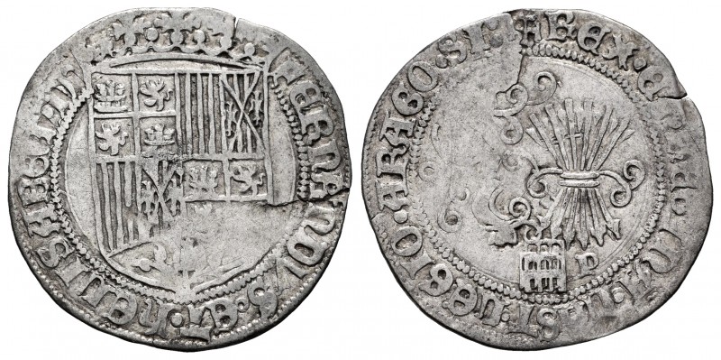 Catholic Kings (1474-1504). 1 real. Segovia. P. (Cal-381). Ag. 3,10 g. Almost VF...