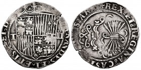 Catholic Kings (1474-1504). 2 reales. Toledo. (Cal-528). Ag. 6,69 g. Thin crack. VF. Est...120,00. 


SPANISH DESCRIPTION: Fernando e Isabel (1474-...