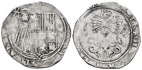 Catholic Kings (1474-1504). 4 reales. Sevilla. (Cal-561). Ag. 11,81 g. Star on the right of the bundle of arrows. Cleaned. Choice F. Est...120,00. 
...
