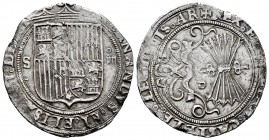 Catholic Kings (1474-1504). 4 reales. Sevilla. (Cal-564). Ag. 13,63 g. Shield between S - IIII. "Square d" assayer. A good sample. Choice VF. Est...15...
