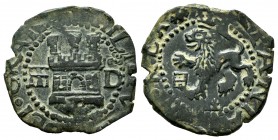 Philip II (1556-1598). 2 maravedis. Segovia. D. (Cal-61). (Jarabo-Sanahuja-A190). Ae. 3,41 g. Choice VF. Est...20,00. 


SPANISH DESCRIPTION: Felip...