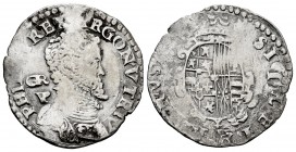 Philip II (1556-1598). 1 tari. Naples. GR/VP. (Vti-337). Ag. 5,52 g. VF/Almost VF. Est...50,00. 


SPANISH DESCRIPTION: Felipe II (1556-1598). 1 ta...