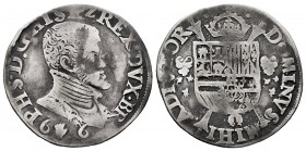 Philip II (1556-1598). 1/5 escudo. 1566. Antwerpen. (Vti-855). Ag. 6,45 g. Choice F. Est...40,00. 


SPANISH DESCRIPTION: Felipe II (1556-1598). 1/...