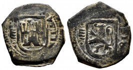 Philip III (1598-1621). 8 maravedis. 1618. Valladolid. (Cal-357). (Jarabo-Sanahuja-F334). Ae. 6,32 g. VF. Est...25,00. 


SPANISH DESCRIPTION: Feli...