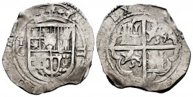 Philip III (1598-1621). 2 reales. Toledo. C. (Cal-type 136). Ag. 6,83 g. "OMNIVM" type. Date not visible. Scarce. Choice F. Est...60,00. 


SPANISH...