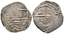 Philip III (1598-1621). 2 reales. (1612-1619). Toledo. V. (Cal-type 137). Ag. 6,84 g. The first two digits of the date visible. VF. Est...50,00. 

...