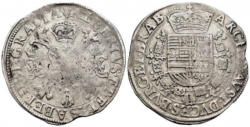 Albert and Elizabeth (1598-1621). 1 patagón. No date. Antwerpen. (Vanhoudt-619 A...