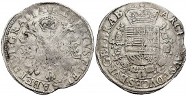 Albert and Elizabeth (1598-1621). 1 patagón. No date. Antwerpen. (Vanhoudt-619 AN). (Vti-346). Ag. 27,10 g. Slight surface rust. Almost VF. Est...100,...