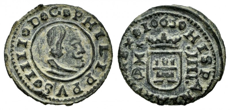 Philip IV (1621-1665). 4 maravedis. 1663. Cuenca. (Cal-212). (Jarabo-Sanahuja-M2...