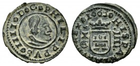 Philip IV (1621-1665). 4 maravedis. 1663. Cuenca. (Cal-212). (Jarabo-Sanahuja-M214). Ae. 1,12 g. XF. Est...50,00. 


SPANISH DESCRIPTION: Felipe IV...