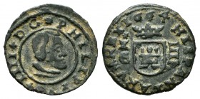 Philip IV (1621-1665). 4 maravedis. 1664. Cuenca. (Cal-213). (Jarabo-Sanahuja-M216). Ae. 0,73 g. Choice VF. Est...40,00. 


SPANISH DESCRIPTION: Fe...