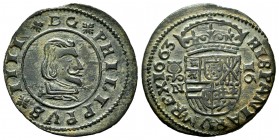 Philip IV (1621-1665). 16 maravedis. 1663. Granada. N. (Cal-463). Ae. 3,56 g. XF/Almost XF. Est...50,00. 


SPANISH DESCRIPTION: Felipe IV (1621-16...