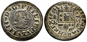 Philip IV (1621-1665). 16 maravedis. 1664. Segovia. BR. (Cal-491). Ae. 3,69 g. Choice VF. Est...35,00. 


SPANISH DESCRIPTION: Felipe IV (1621-1665...