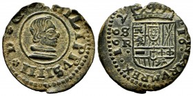 Philip IV (1621-1665). 16 maravedis. 1662. Sevilla. R. (Cal-494 var). Ae. 4,11 g. Legend variety. Choice VF. Est...30,00. 


SPANISH DESCRIPTION: F...