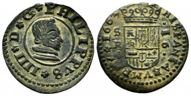 Philip IV (1621-1665). 16 maravedis. 1663. Sevilla. R. (Cal-497). Ae. 3,98 g. Choice VF. Est...30,00. 


SPANISH DESCRIPTION: Felipe IV (1621-1665)...