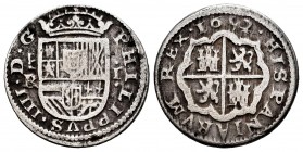 Philip IV (1621-1665). 1 real. 1652/1. Segovia. BR/I. (Cal-794). Ag. Overdate. Rectified assayer mark. Almost VF. Est...60,00. 


SPANISH DESCRIPTI...