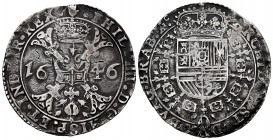 Philip IV (1621-1665). 1 patagon. 1646. Antwerpen. (Vti-949). (Vanhoudt-645.AN). Ag. 27,15 g. VF. Est...160,00. 


SPANISH DESCRIPTION: Felipe IV (...