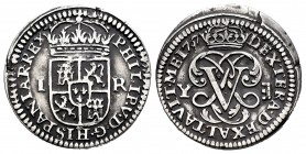 Philip V (1700-1746). 1 real. 1707. Segovia. Y. (Cal-621). Ag. 2,78 g. Small digit 0 in the date. VF. Est...60,00. 


SPANISH DESCRIPTION: Felipe V...