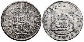 Philip V (1700-1746). 4 reales. 1740/30. México. MF. (Cal-1122). Ag. 13,16 g. Cleaned surface rust. Overdate. Choice VF. Est...180,00. 


SPANISH D...