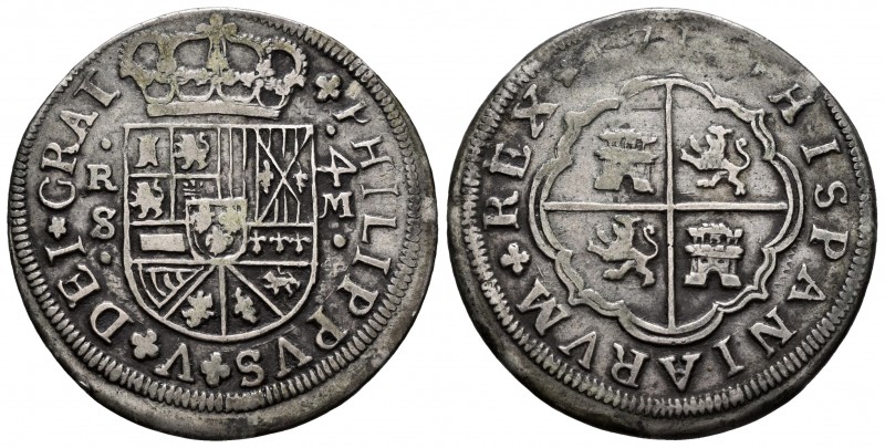 Philip V (1700-1746). 4 reales. 171(8). Sevilla. M. (Cal-1223). Anv.: ✤ PHILIPPV...