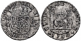 Philip V (1700-1746). 8 reales. 1740. México. MF. (Cal-1456). Ag. 25,37 g. Cleaned surface rust. Almost VF. Est...200,00. 


SPANISH DESCRIPTION: F...