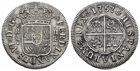 Ferdinand VI (1746-1759). 2 reales. 1857. Madrid. JB. (Cal-281). Ag. 5,08 g. Slight deposits. Almost XF. Est...80,00. 


SPANISH DESCRIPTION: Ferna...