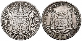 Ferdinand VI (1746-1759). 8 reales. 1753. México. MF. (Cal-479). Ag. 26,90 g. VF. Est...220,00. 


SPANISH DESCRIPTION: Fernando VI (1746-1759). 8 ...