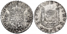 Ferdinand VI (1746-1759). 8 reales. 1758. México. MM. (Cal-494). Ag. 26,69 g. Two scratches on reverse. VF. Est...220,00. 


SPANISH DESCRIPTION: F...