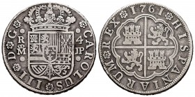 Charles III (1759-1788). 4 reales. 1761. Madrid. JP. (Cal-853). Ag. 14,54 g. Almost VF. Est...120,00. 


SPANISH DESCRIPTION: Carlos III (1759-1788...