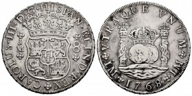 Charles III (1759-1788). 8 reales. 1768. Lima. JM. (Cal-1028). Ag. 26,60 g. Pellet above the 1st LMA. Light stains. VF/Almost VF. Est...300,00. 


...