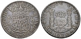 Charles III (1759-1788). 8 reales. 1770. México. MF. (Cal-1099). Ag. 26,74 g. Choice VF. Est...220,00. 


SPANISH DESCRIPTION: Carlos III (1759-178...