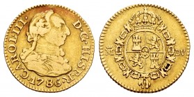 Charles III (1759-1788). 1/2 escudo. 1783. Madrid. JD. (Cal-1280). Au. 1,72 g. Almost VF/VF. Est...130,00. 


SPANISH DESCRIPTION: Carlos III (1759...
