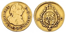Charles III (1759-1788). 1/2 escudo. 1788. Sevilla. C. (Cal-1318). Au. 1,70 g. Choice F/Almost VF. Est...120,00. 


SPANISH DESCRIPTION: Carlos III...
