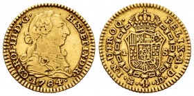 Charles III (1759-1788). 1 escudo. 1784. Madrid. JD. (Cal-1364). Au. 3,35 g. Almost VF. Est...140,00. 


SPANISH DESCRIPTION: Carlos III (1759-1788...