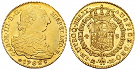 Charles III (1759-1788). 4 escudos. 1788/7. Madrid. M. (Cal-1794). Au. 13,48 g. Overdate. Almost XF/XF. Est...650,00. 


SPANISH DESCRIPTION: Carlo...
