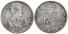 Ferdinand VII (1808-1833). 4 reales. 1811. Valencia. SG. (Cal-1144). Ag. 12,92 g. Almost VF. Est...100,00. 


SPANISH DESCRIPTION: Fernando VII (18...
