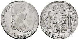 Ferdinand VII (1808-1833). 8 reales. 1824. Cuzco. T. (Cal-1178). Ag. 26,59 g. Dirty die on reverse. Scarce. Choice VF. Est...300,00. 


SPANISH DES...