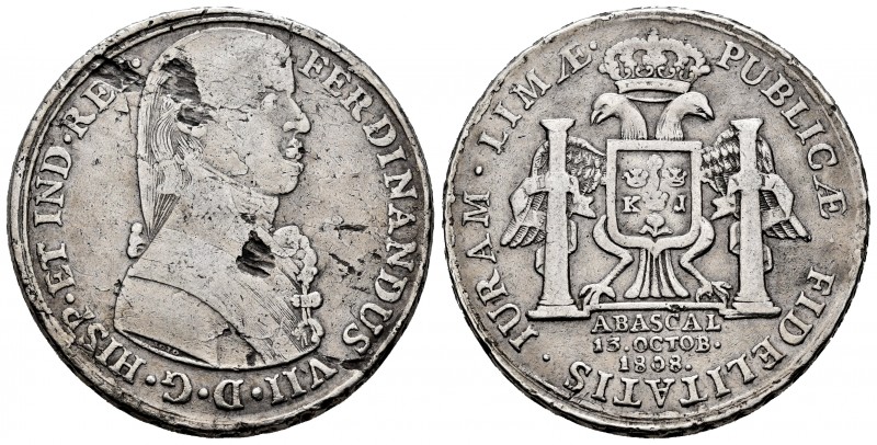 Ferdinand VII (1808-1833). "Proclamation" medal. 1808. Lima. (Vq-13287). (H-28)....