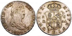 Ferdinand VII (1808-1833). 8 reales. 1824. Madrid. AJ. (Cal-1278). Ag. 27,22 g. Laureate bust. Scarce. Almost XF. Est...300,00. 


SPANISH DESCRIPT...