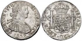 Ferdinand VII (1808-1833). 8 reales. 1809. México. TH. (Cal-1308). Ag. 26,61 g. Imaginary bust. Most of original luster. Almost XF. Est...220,00. 

...