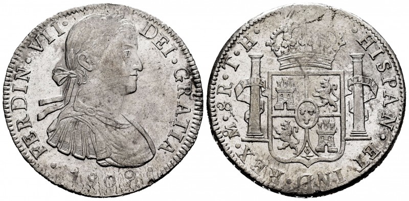 Ferdinand VII (1808-1833). 8 reales. 1809. México. TH. (Cal-1308). Ag. 26,91 g. ...